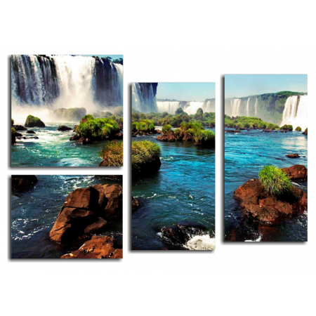 Модульная картина Водопад Игуасу (Бразилия-Аргентина)