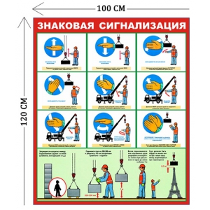 СТН-298 - Cтенд Знаковая сигнализация 120 х 100 см (1 плакат)