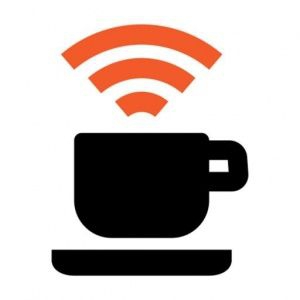 Наклейка информационная Wi-fi для кафе